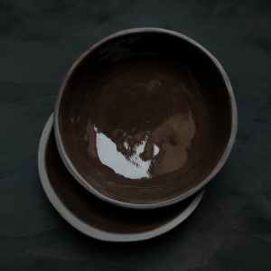 Dark Clay Bowl 300ml top