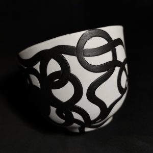 Entangled Octopus design handmade ceramic bowl