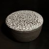 Dark Clay ceramic jar glazed effect lid