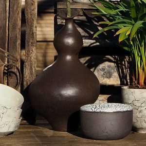 Hand Sculpted Decorative Vase smooth clay