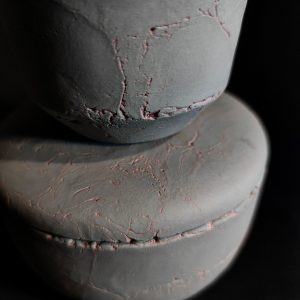 Handmade ceramic lidded jar A